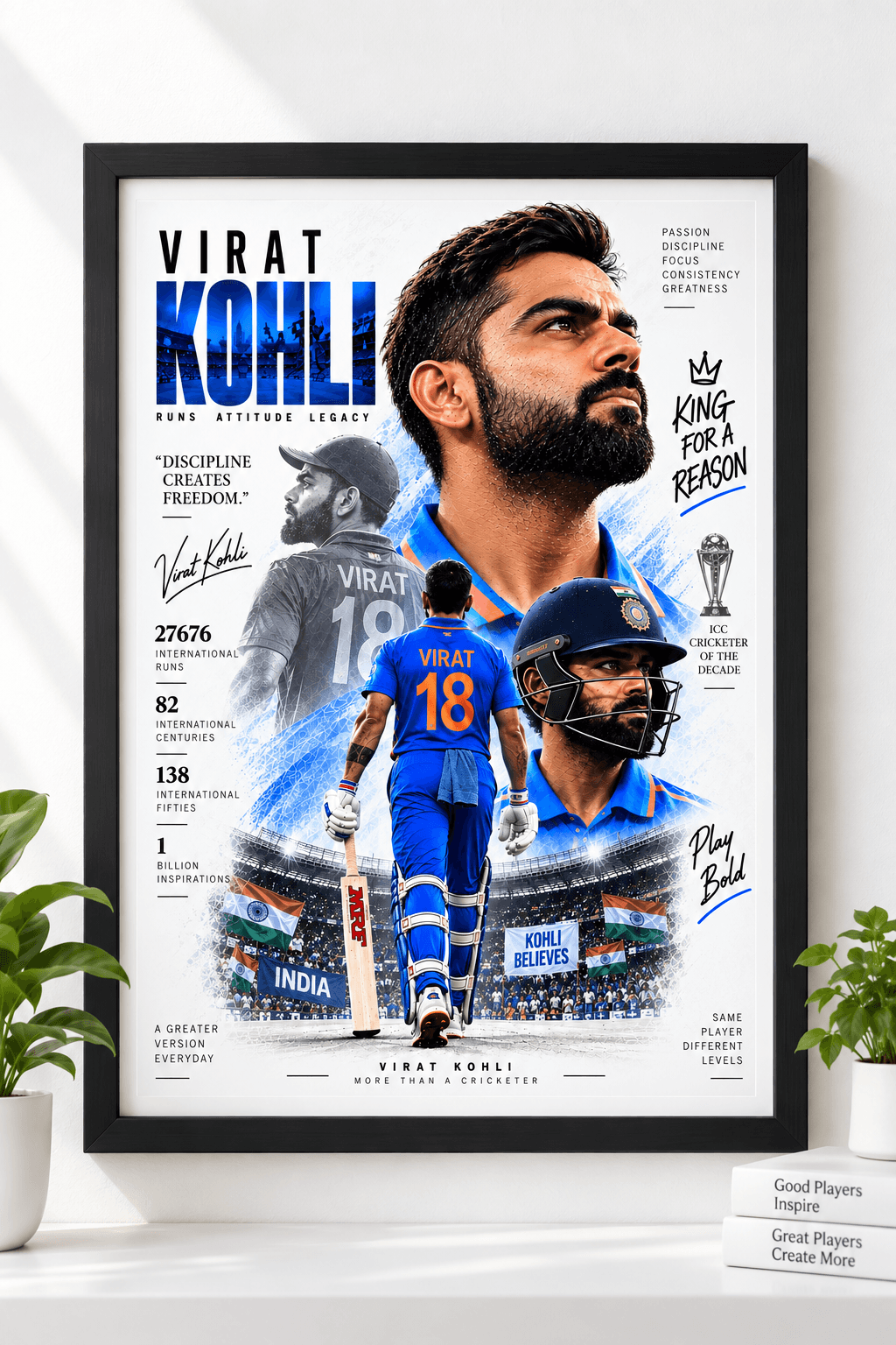Virat Kohli wall frame