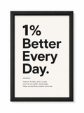 1%Better Every Day-Motivational Wall Frame