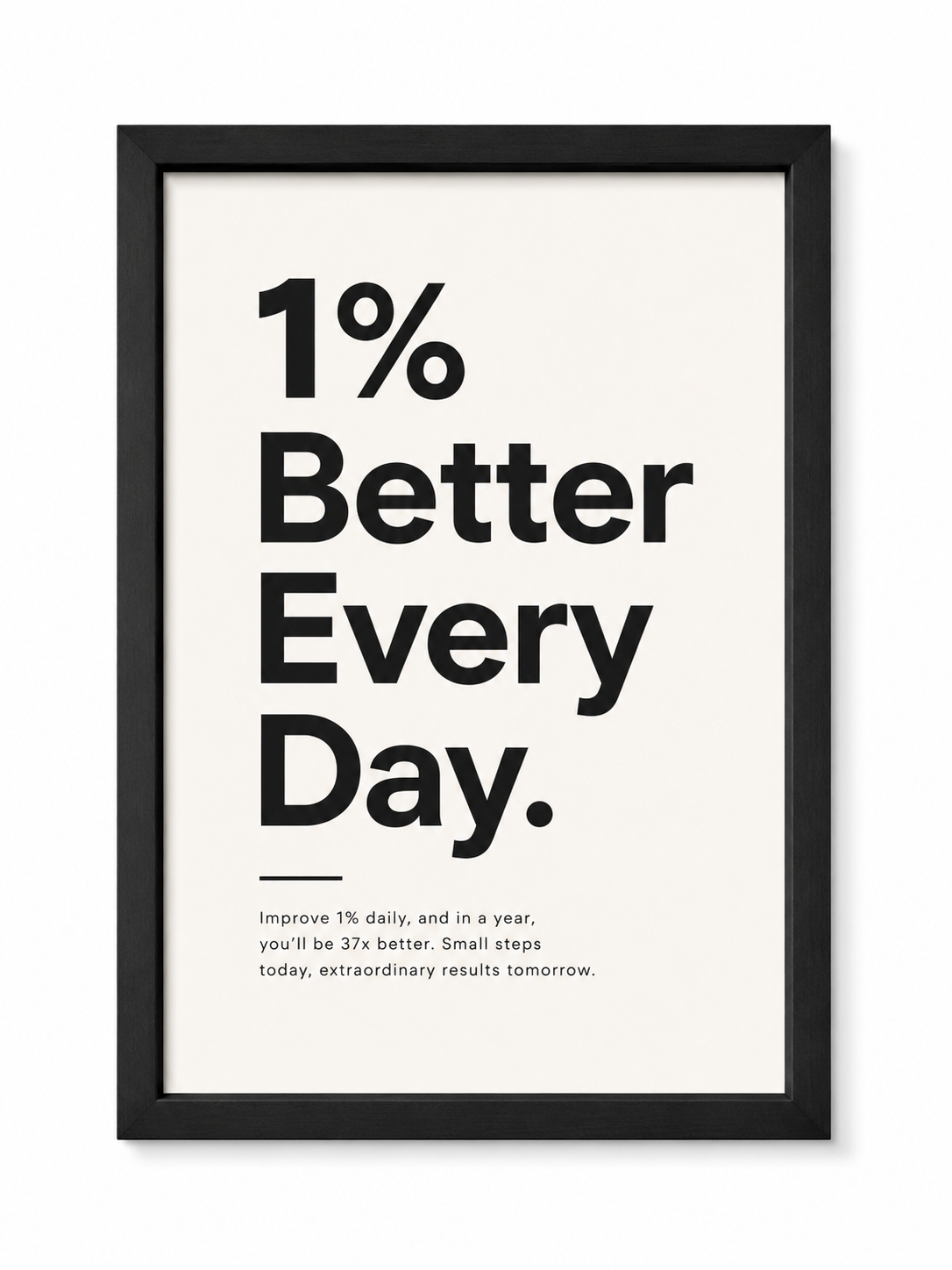 1%Better Every Day-Motivational Wall Frame