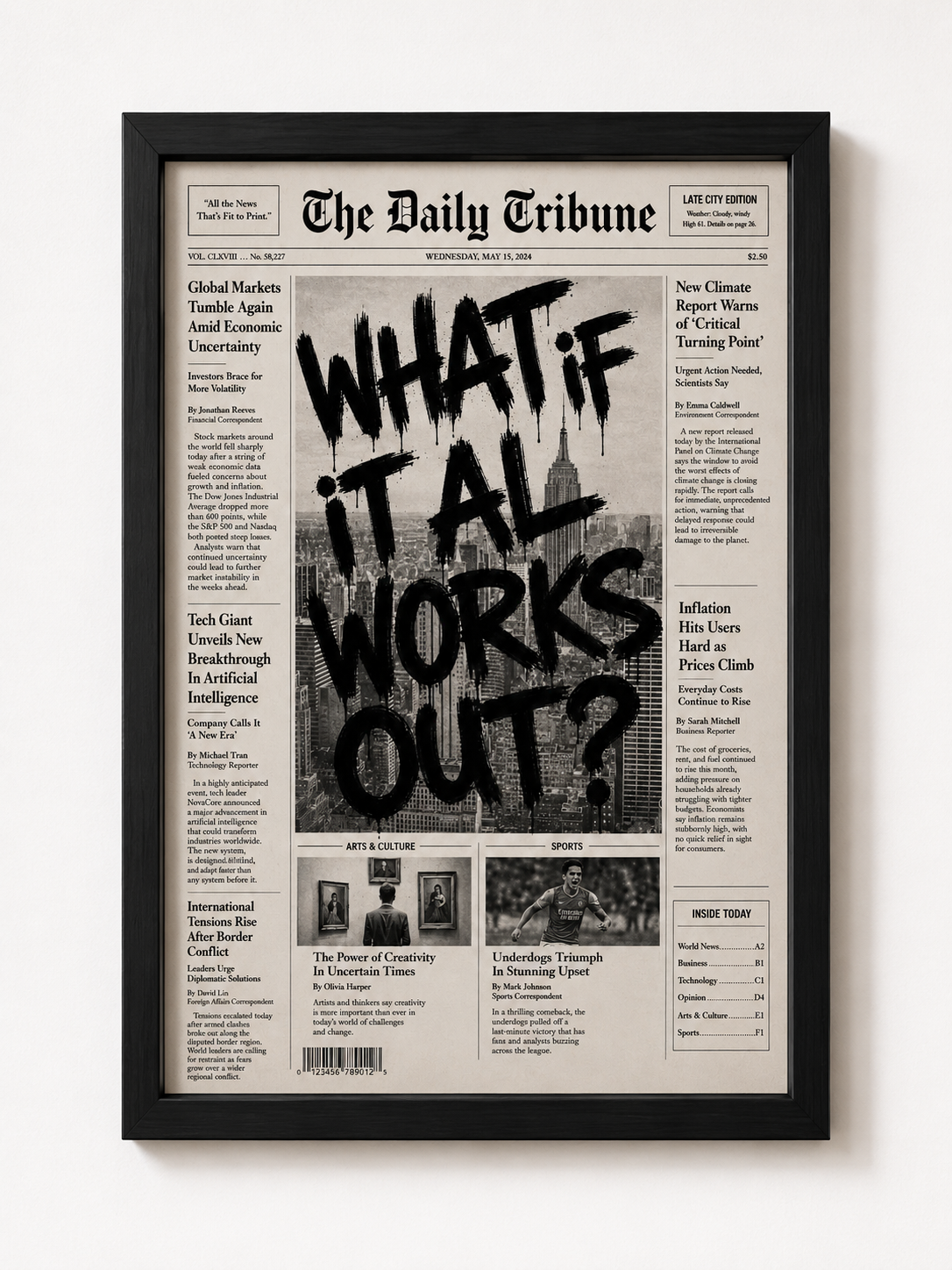 What if it all works out? Wall frame